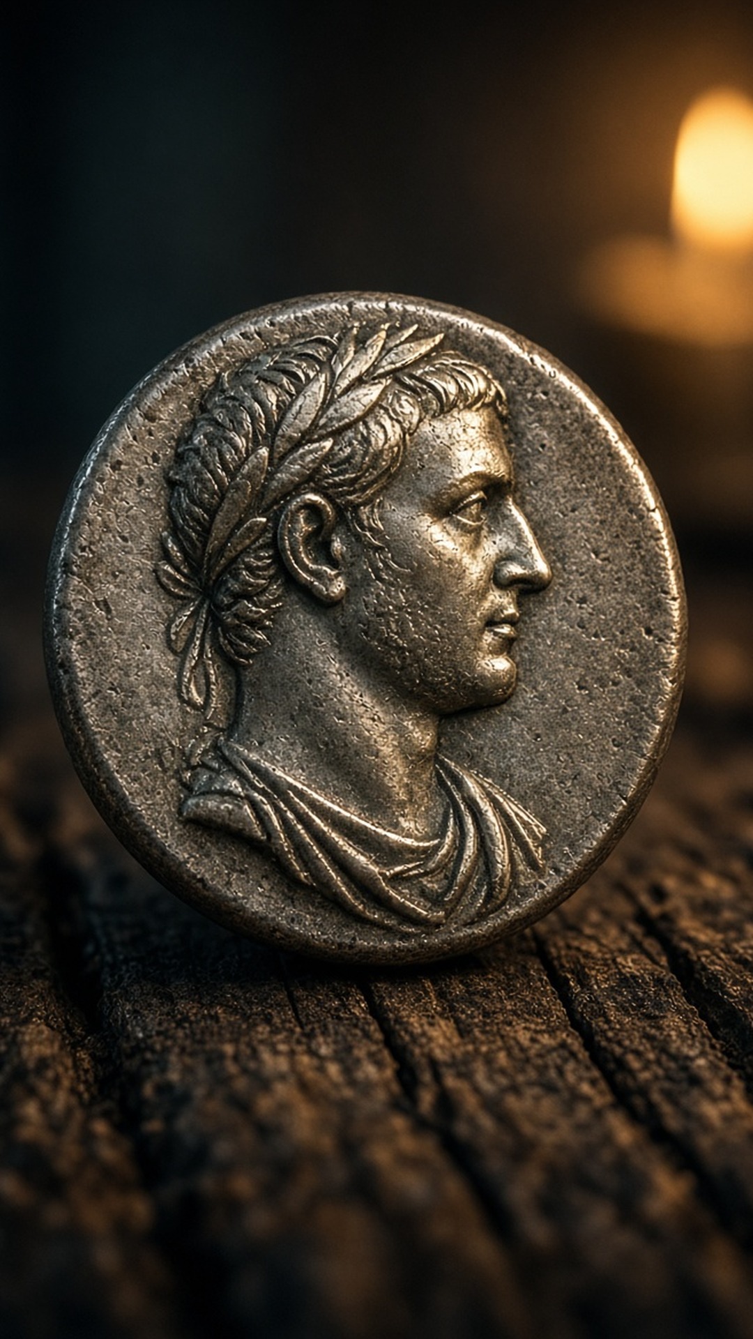 A Roman coin bearing Caesar’s image