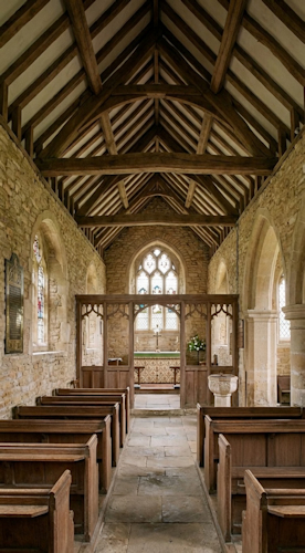 Inside the little country church