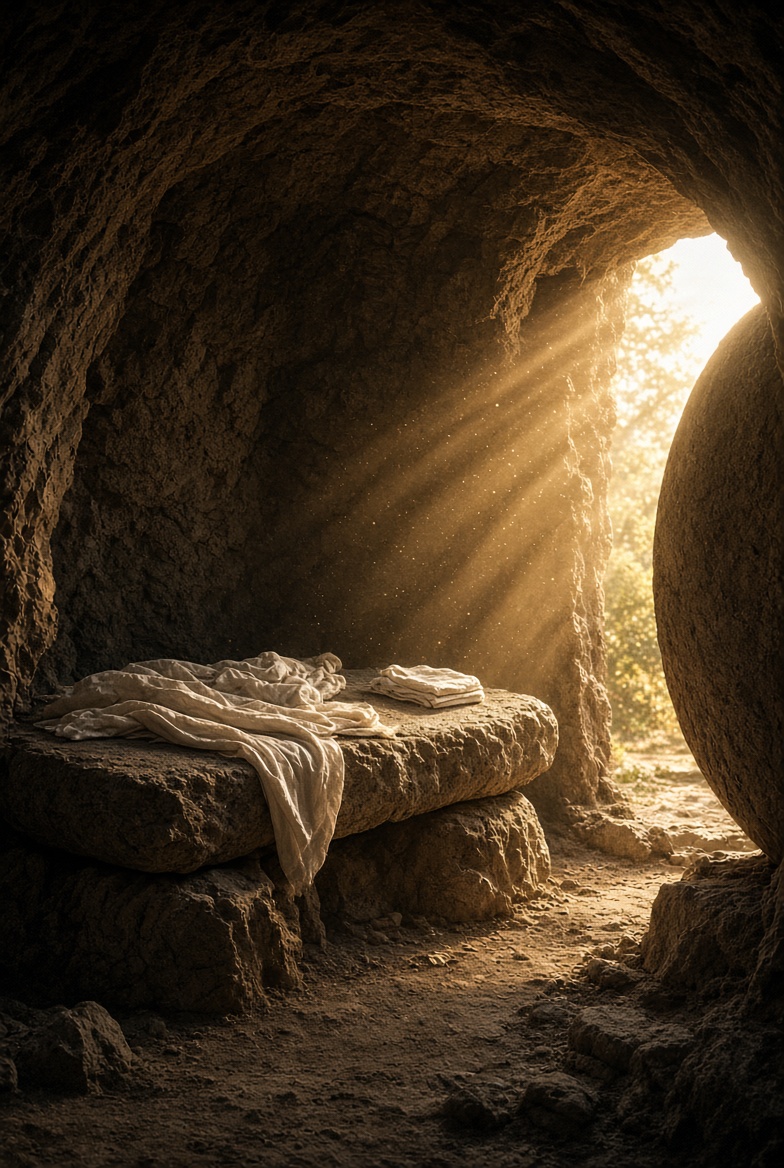 The empty tomb and folded face cloth