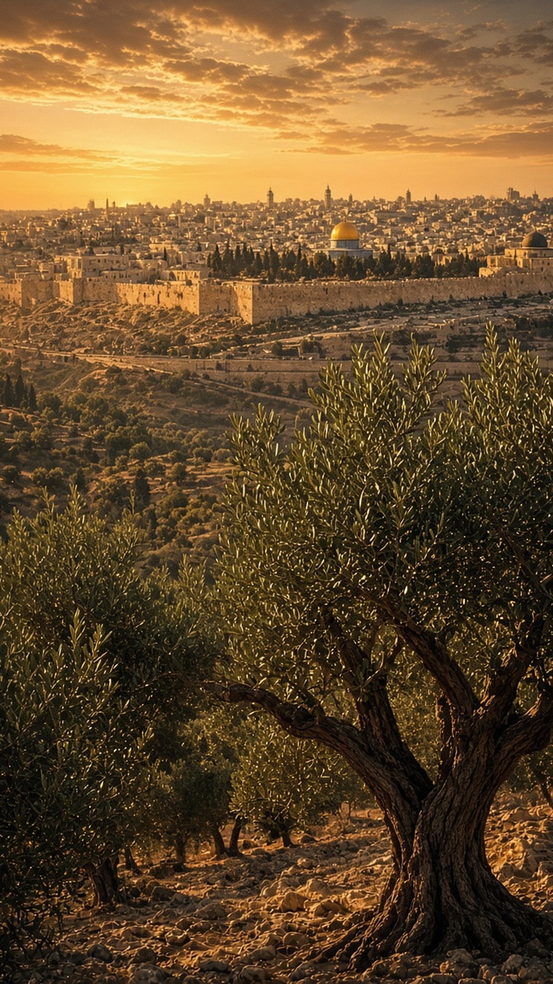 The Mount of Olives facing Jerusalem