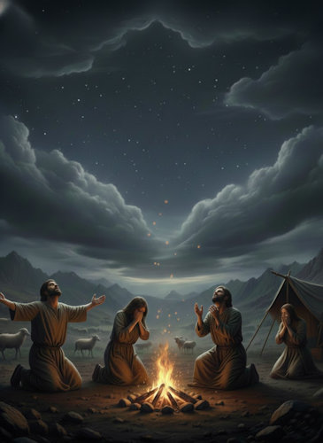 Angel appearing to shepherds