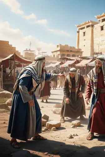 Jews picking up stones
